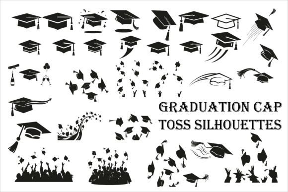 Download Academic Graduation Cap Toss Silhouette - Graduation Collection