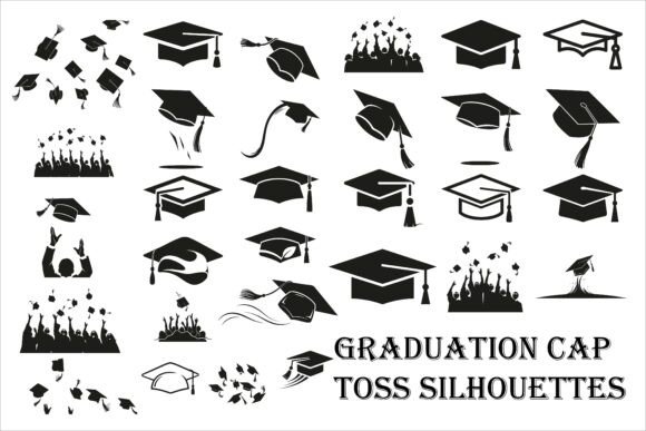 Download Academic Graduation Cap Toss Silhouette - Graduation Collection