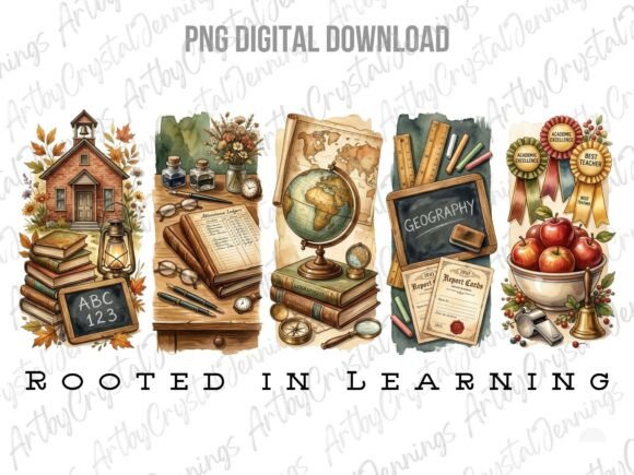 Download Rooted in Learning Teacher Brushstroke - Learn Collection