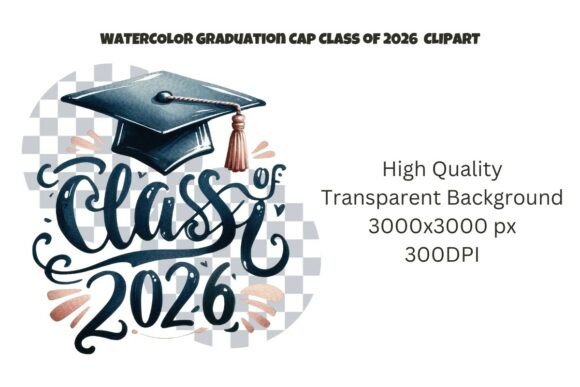 Download Watercolor Graduation Cap Class of 2026 - Graduation Collection