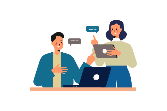 Download Business Discussion Concept Flat Design - Discussion Collection
