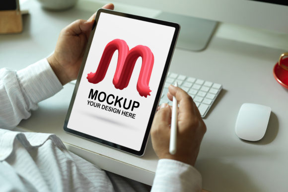 Download Businessman Holding Mock Up Tablat - Businessman Collection