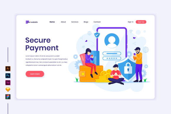 Download Secure Payment Flat Illustration - Secure Collection