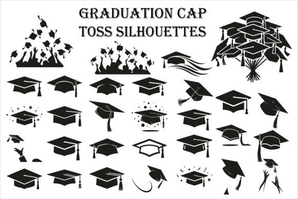 Download Academic Graduation Cap Toss Silhouette - Graduation Collection