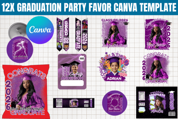 Download 12X Graduation Party Favor Template - Graduation Collection