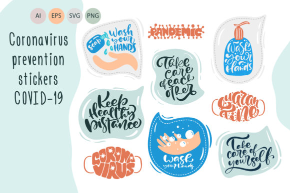 Download Coronavirus Prevention Stickers - Prevention Collection