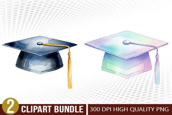 Download Academic Graduation Cap Clipart Bundle - Graduation Collection