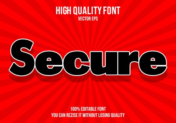 Download Secure Vector Text Effect Fully Editable - Secure Collection