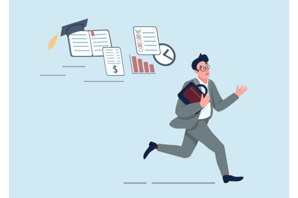 Download Businessman with Problems Flat Concept - Concept Collection